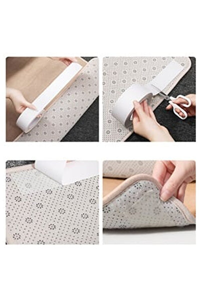 OEM Banda Dublu Adeziva pentru Covoare Alba 10m x 4cm