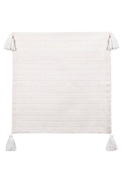 OEM Ecru Decorative Pillowcase with Fringe 45x45cm