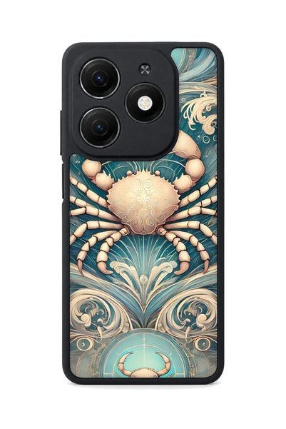 TECNO Spark 20 Compatible Crab Symbol Patterned Camera Protected Shockproof Case