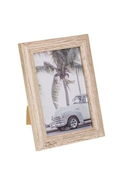 OEM Rama Foto din Lemn Bej cu Model Maro 10x15cm