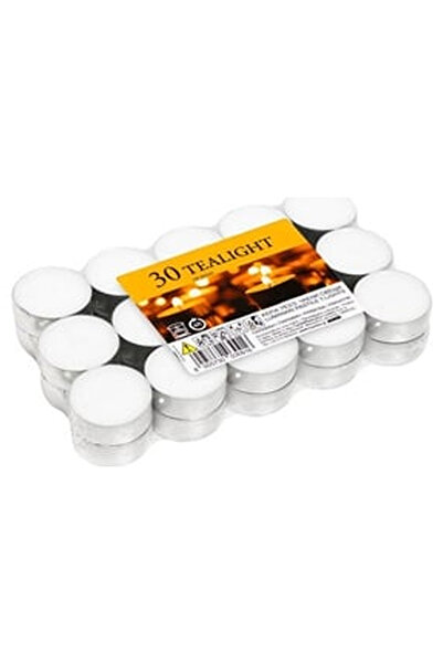 OEM Бели свещички тип хапчета Ø3.5x1.5см - 30 бр.