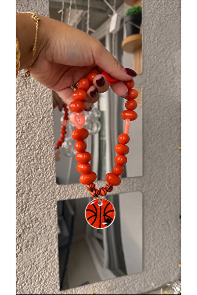 Cheva.paw Kişiye Özel Basketbol Künyeli Turuncu Kedi Köpek Kolyesi