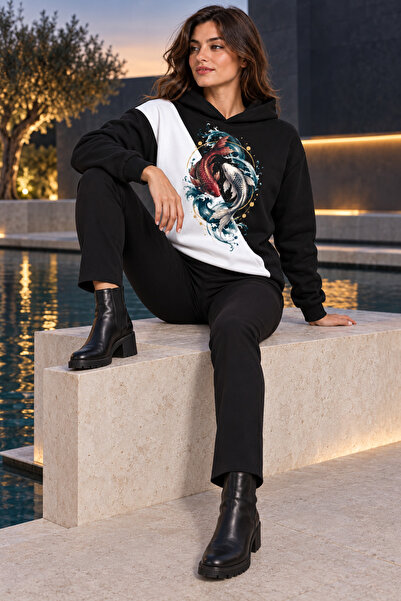 HUMAN LOVE Special New Series Printed Hooded Sweatshirt