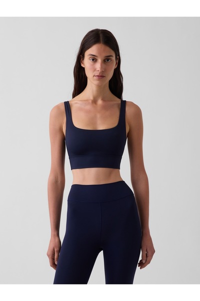 GAP Kadın Lacivert GapFit Smooth Square-Neck Spor Sütyeni