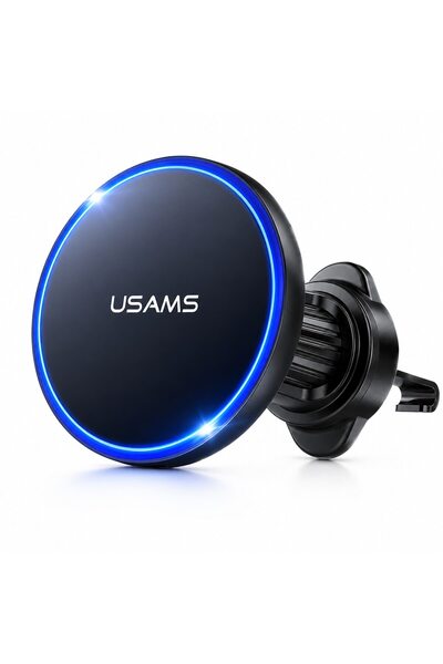 Usams Wireless Car Phone Holder, 15W Fast Charging, 360 Degree Rotation, Stro...