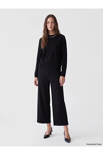 LC Waikiki Loose Fit Wide Leg Women's Trousers (W6)