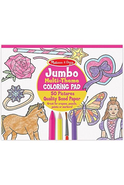 Melissa & Doug لوحة تلوين جامبو - وردية (11 × 14 بوصة)