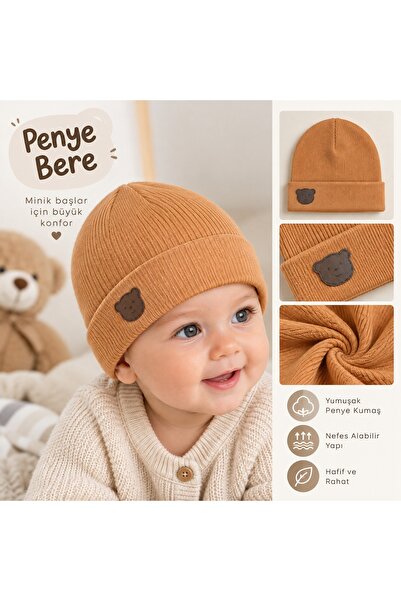 miniboncuk Teddy Ayıcık Detaylı Penye Bere