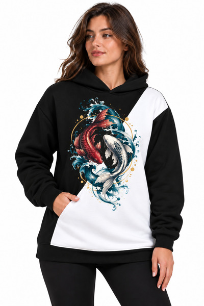 HUMAN LOVE Special New Series Printed Hooded Sweatshirt