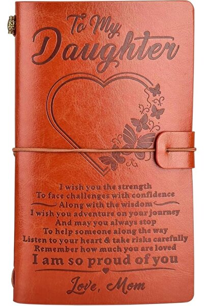 GENERAL To My Daughter Leather Journal, Daughter Gift from Mom - I'm Proud of...