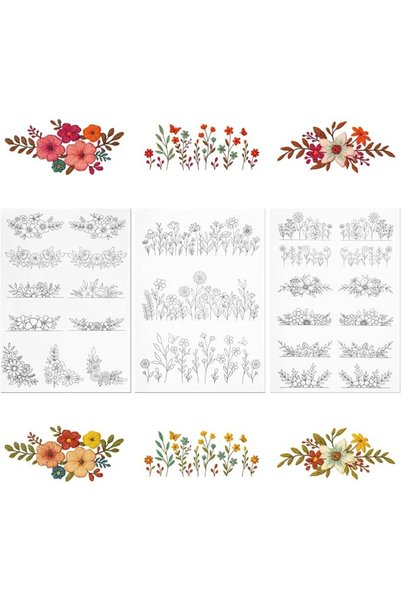 TERRIFI 3 Sheets Water Soluble Embroidery Stabilizer, Stick and Stitch Embroi...