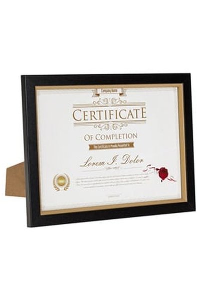 OEM Decorative Photo Frame A4 with Double Black Gold Frame 21x30cm