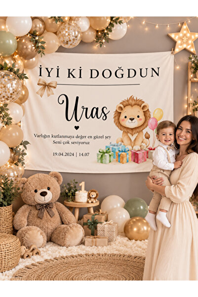 HiraEv Kişiye Özel Büyük Ebat Birinci Kalite İyi Ki Doğdun Doğum Günü Duvar Ö...