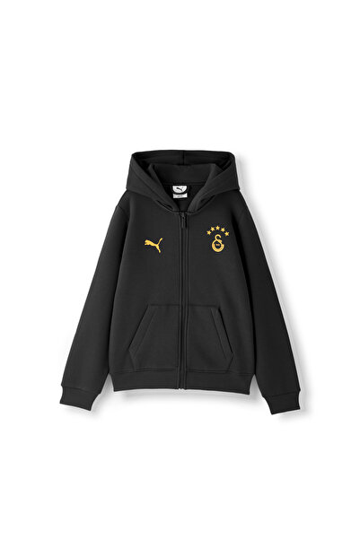 GSStore Galatasaray Puma ESSENTIAL Çocuk Fermuarlı Kapüşonlu Sweatshirt 78291526