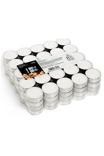 OEM Бели свещички тип хапчета Ø3.5x1.5см - 100 бр.