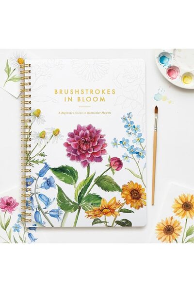 GENERAL Beautiful Watercolor Workbook for Beginners – Relaxing Floral Designs...