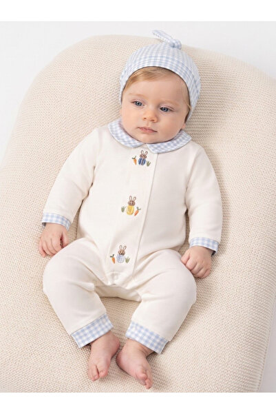 Cherub Baby Ekoseli Tavşan Erkek Bebek Yenidoğan Tulum