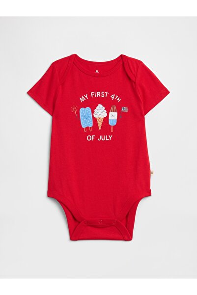 GAP Bebek Kırmızı Grafik Baskılı Bodysuit