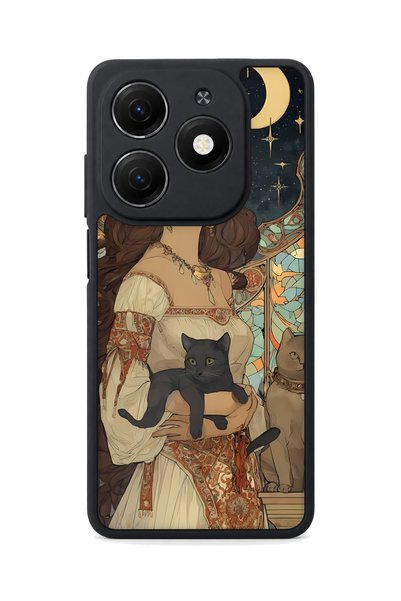 TECNO Spark 20 Compatible Artnouveau Patterned Camera Protected Shockproof Case