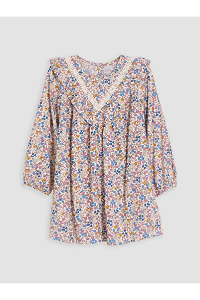 LC Waikiki Quality Pieces from Çelebi Store Ruffle Floral Girl's Dress