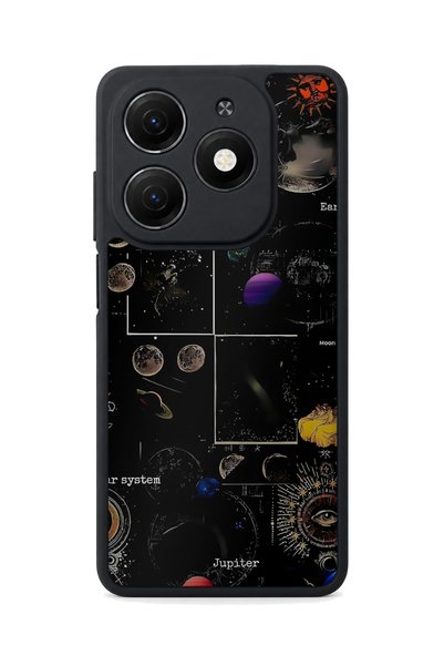 TECNO حافظة مقاومة للصدمات متوافقة مع Spark 20 وPlanet Pattern مع حماية للكاميرا
