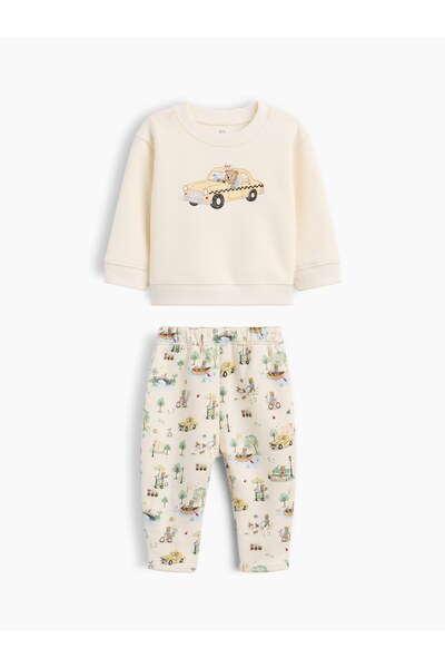 GAP Bebek Krem Baby VintageSoft Brannan Bear Sweat Set