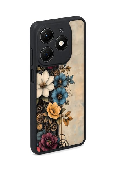 TECNO حافظة مقاومة للصدمات متوافقة مع Spark 20 بنمط Steampunk لحماية الكاميرا