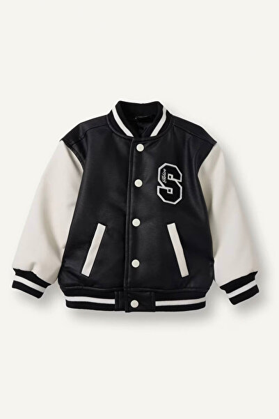 DeFacto Water Repellent Embroidered College Bomber Coat Baby Boy H0344A526Au