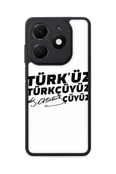 TECNO Spark 20 Compatible Typography Patterned Camera Protected Shockproof Case