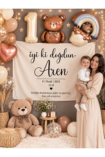HiraEv Kişiye Özel Büyük Ebat Birinci Kalite İyi Ki Doğdun Doğum Günü Duvar Ö...