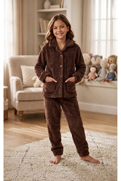 Generic Children's Pajamas Winter 2 Pieces - Turquoise - 10 Years Old