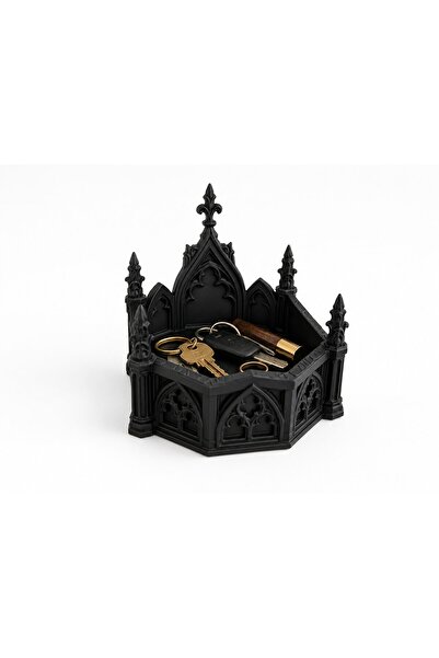 OEM Organizator decorativ gotic pentru chei și obiecte mici – Tavă pentru bir...