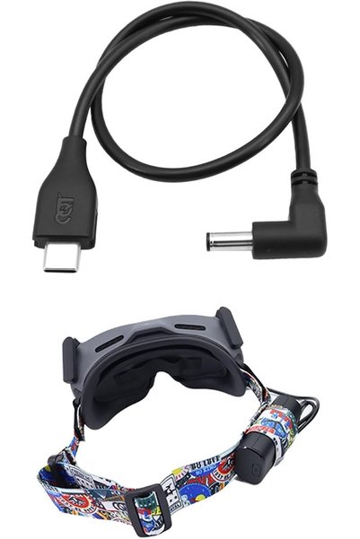 NIUBIER كابل طاقة لنظارات DJI Avata Goggles 2، كابل شحن بطول 30 سم لنظارات DJ...