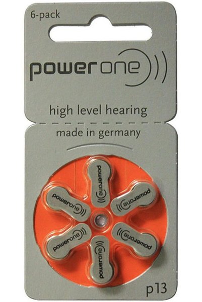 POWEREX بطارية سماعات الأذن عالية المستوى من باور ون P13 (عبوة من 6 قطع)