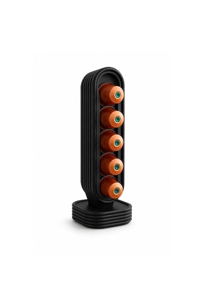 OEM Suport vertical pentru capsule de cafea, organizator compact, negru, 1 set