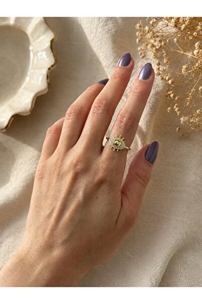 nunu takı Stone Eye Pattern Gold Ring