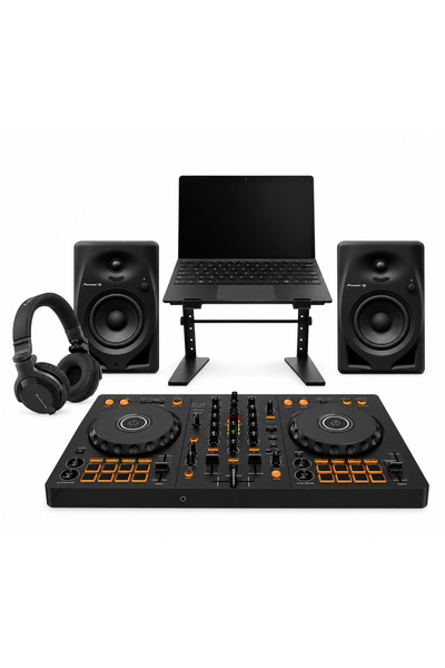 Pioneer Dj DDJ-FLX4 - DM-40D Referans Monitörü - HDJ-CUE1 DJ Kulaklığı - DJ Stand - DJ Başlangıç Seti