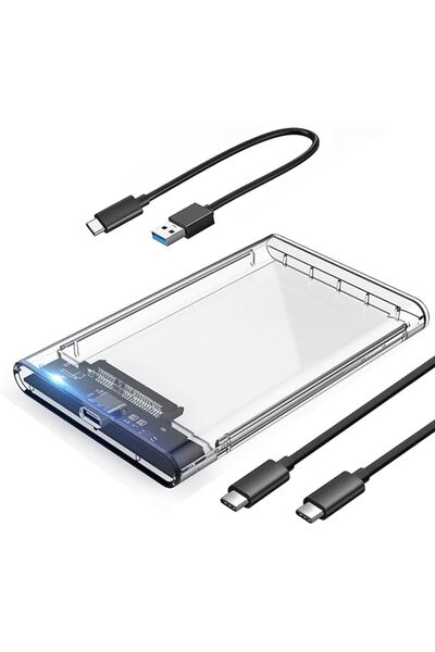 Newentor 2.5" Hard Drive Enclosure, USB C 3.1 Gen 2 to SATA III 6Gbps Externa...