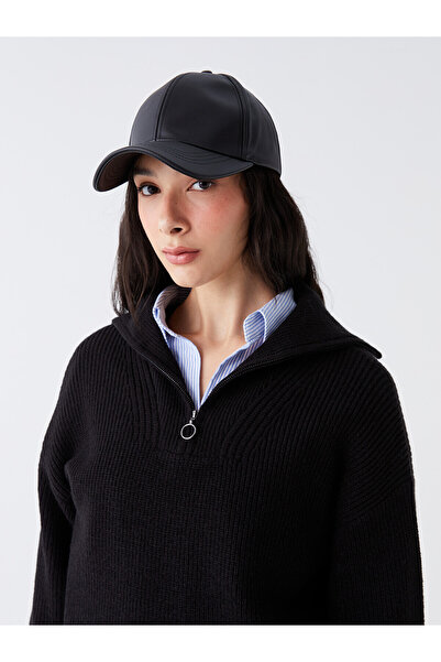 LC Waikiki Two Mt Shop Quality Lcw Accessories Black Plain Women's Cap Hat