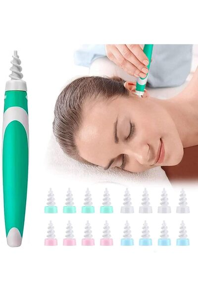 Arabest Spiral Earwax Removal Tool,Reusable Ear Cleaning Kit with 16 Replacem...