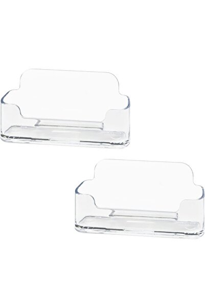 Arabest Clear Business Card Holder for Desk,2 Pack,Large Capacity Card Stand ...