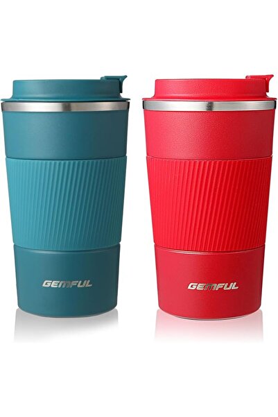 GEMFUL Insulated Coffee Cup with Leakproof Lid