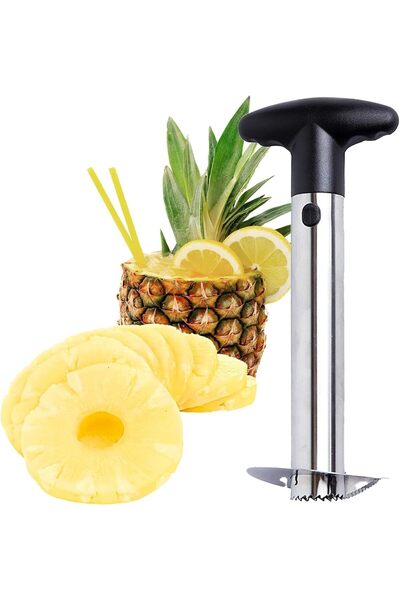 Arabest Stainless Steel Pineapple Corer,Peeler,and Slicer Tool,Multifunctiona...
