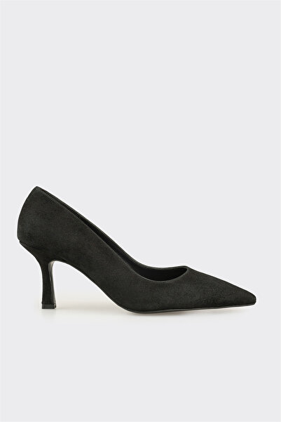 Elle Shoes Siyah Deri Kadın Stiletto