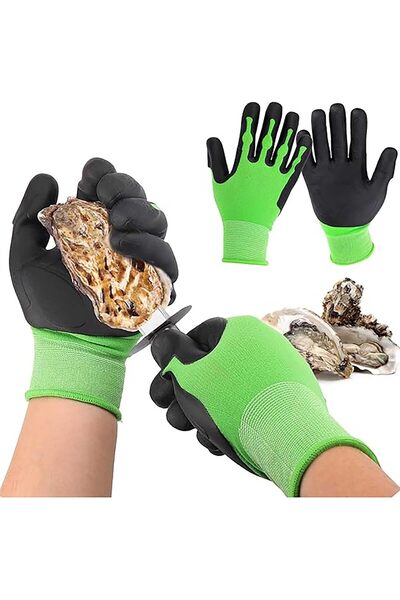 Arabest Oyster Shucking Gloves and Seafood Tool Kit,TPE Hand Protector for Cl...