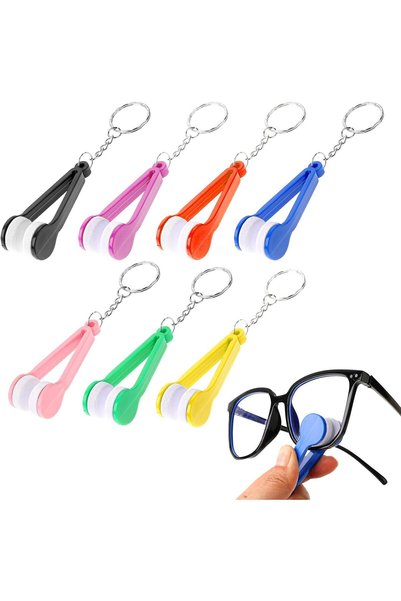 Arabest 7-Piece Mini Microfiber Eyeglass Cleaner Set with Keychain,Portable L...