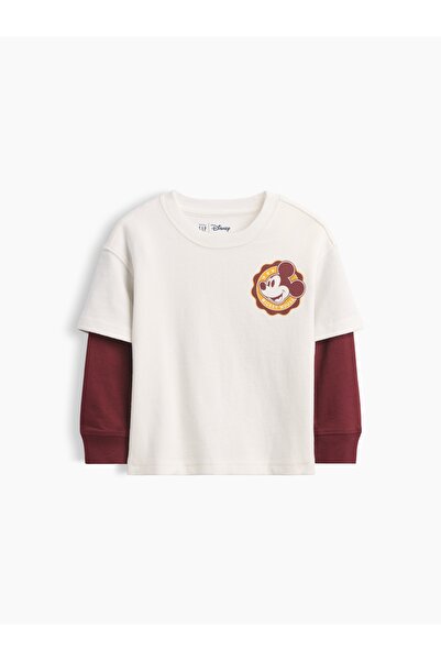 GAP Erkek Bebek Kırık Beyaz × Disney Double-Layer T-Shirt