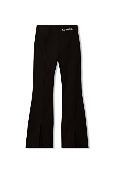 Calvin Klein Siyah Kız Çocuk Sweatpant LVCKFJC14G-RIB FLARE PANT