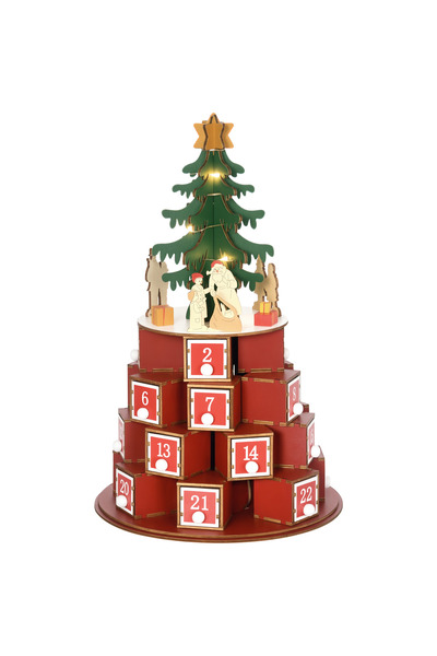 Generic Brand Calendar de Advent de Crăciun în formă de con, cu modele temati...