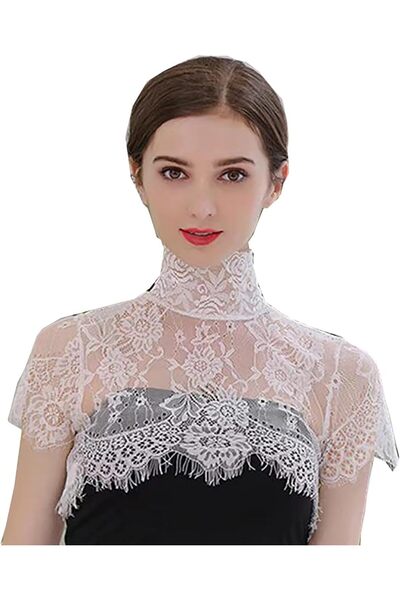 Arabest 2PCS Women's Lace Fake Collar Set,Elegant Turtleneck Base Layer,Decor...